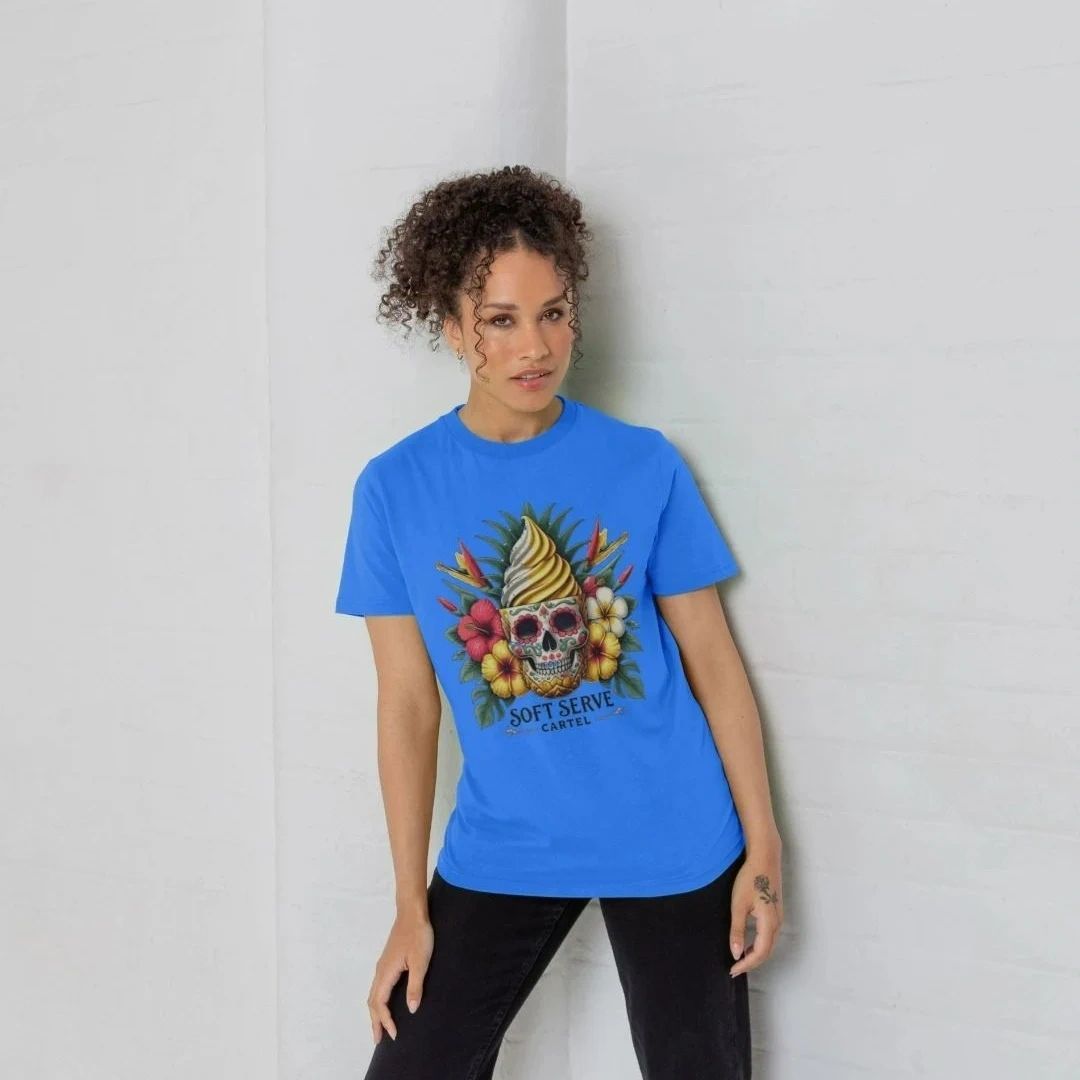 Soft Serve Cartel merch — blue tee
